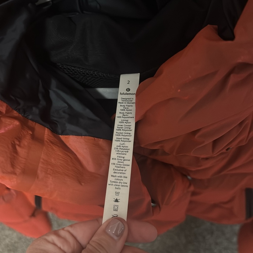 lululemon athletica Orange Puffer Jacket - Picture 2 of 5